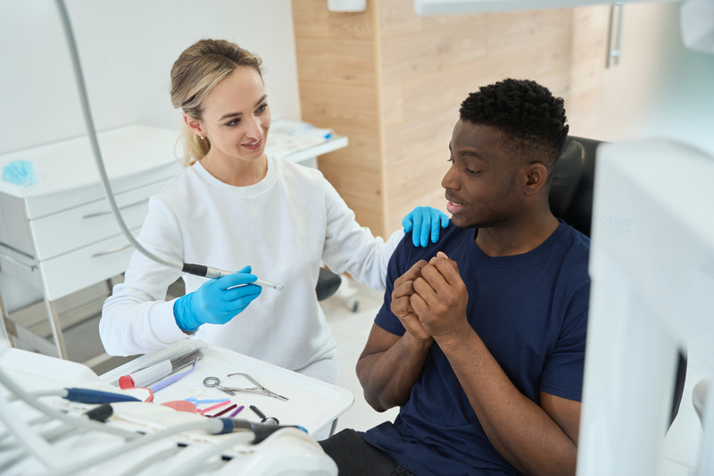 Patient anxious about tooth extraction